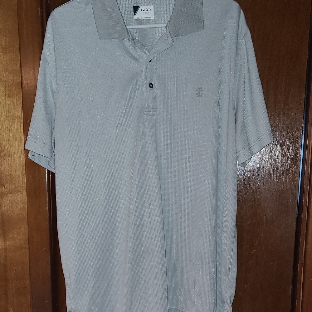 Izod Men's Light Gray Polo Golf Shirt